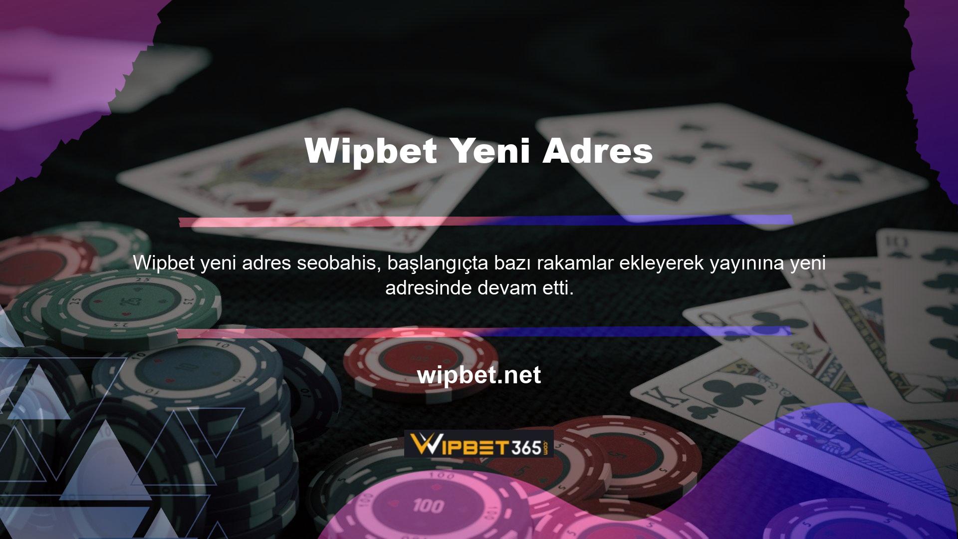 Wipbet yeni giriş adresi Wipbet'tir